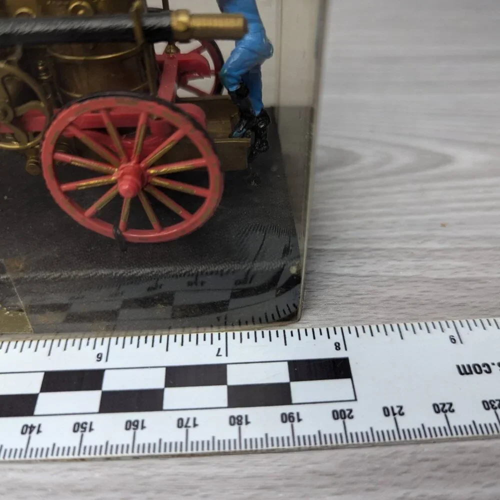 Vintage Steamer Plastic Pre-Made Model with Original Display Cover and Base